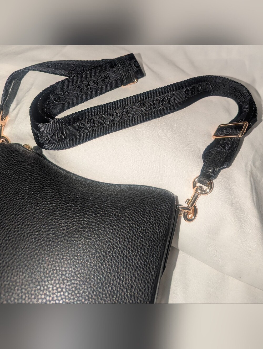 Marc Jacobs Drifter Swing Black Pebbled Leather Crossbody Bag - Picture 11 of 15